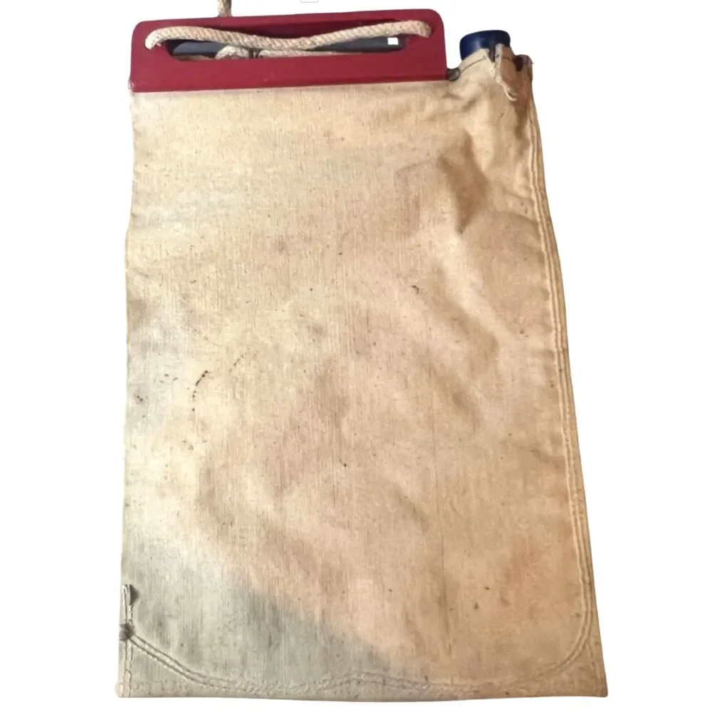 Vintage Eagle Brand Minute Man Type Canvas Water Bag H. Wenzel St Louis w/ Rope